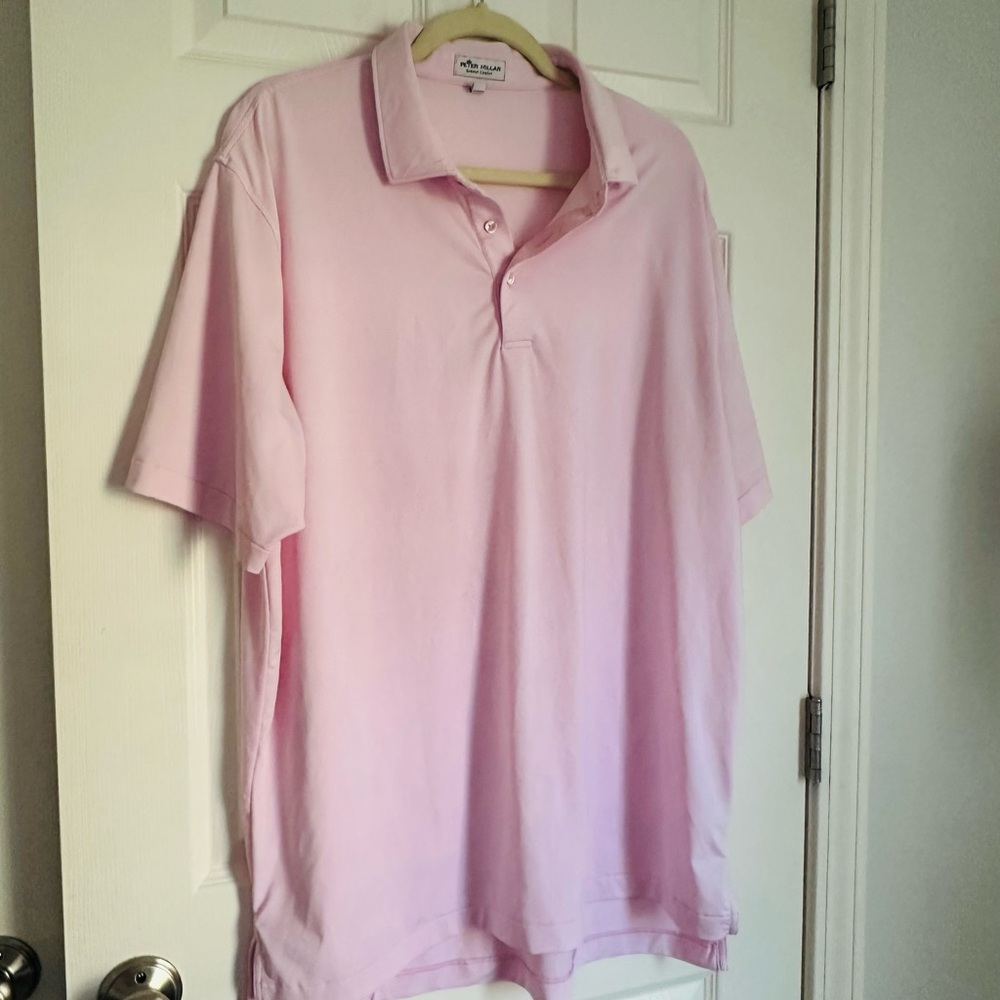 Peter Millar Men's Light Pink Polo Shirt